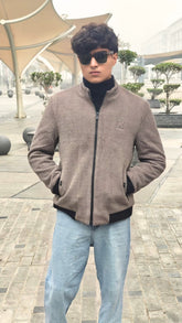mens imported brown wool jacket